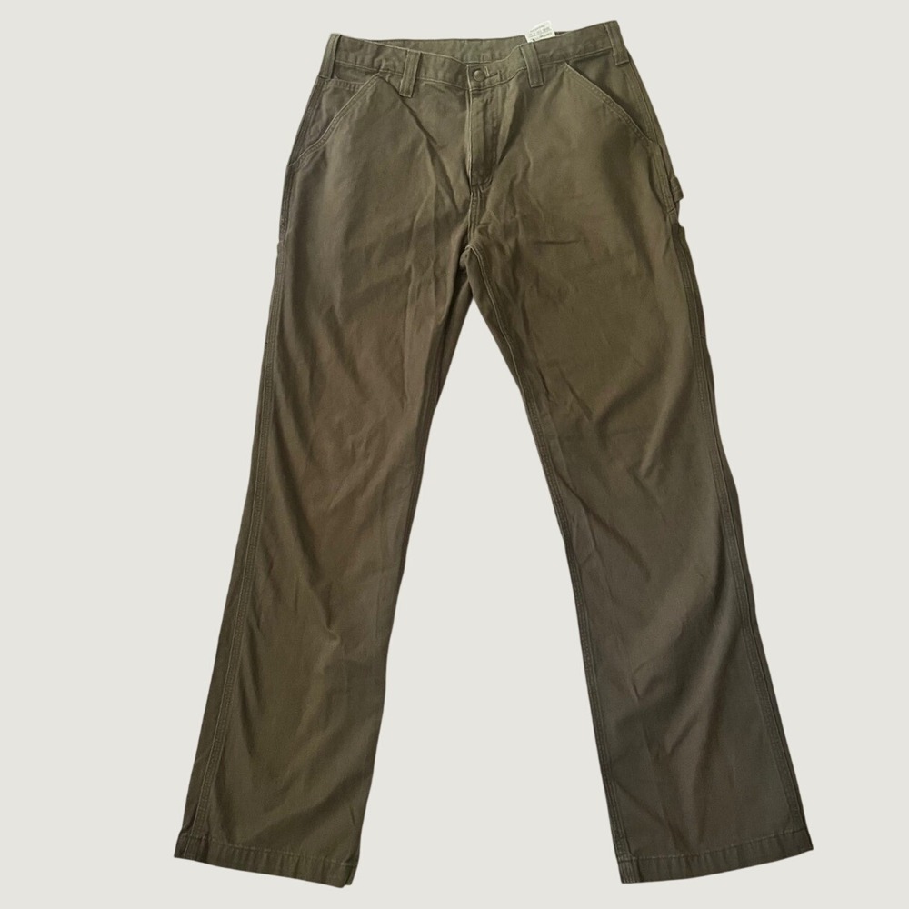 Carhartt Relaxed Fit Carpenter Pants Dark Fatigue Olive Green 34x32